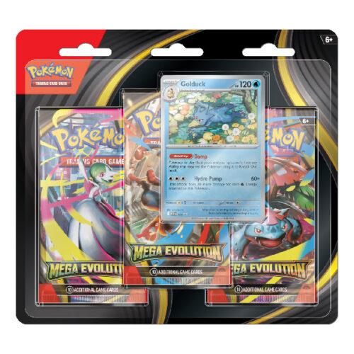 Pokémon TCG: Mega Evolution 3-Pack Blister (Golduck)