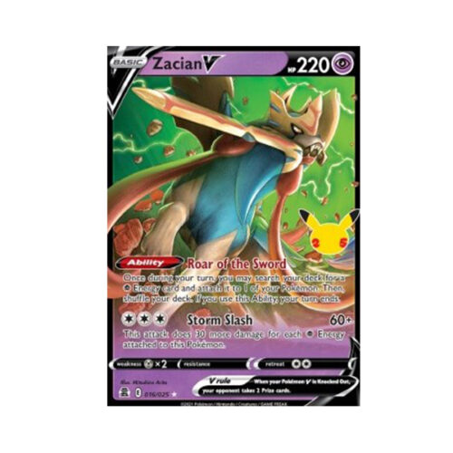 Pokemon TCG: karta Zacian V (CEL 016)