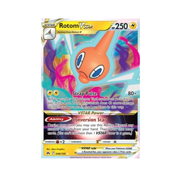 Pokemon TCG: karta Rotom VSTAR (CRZ 046)