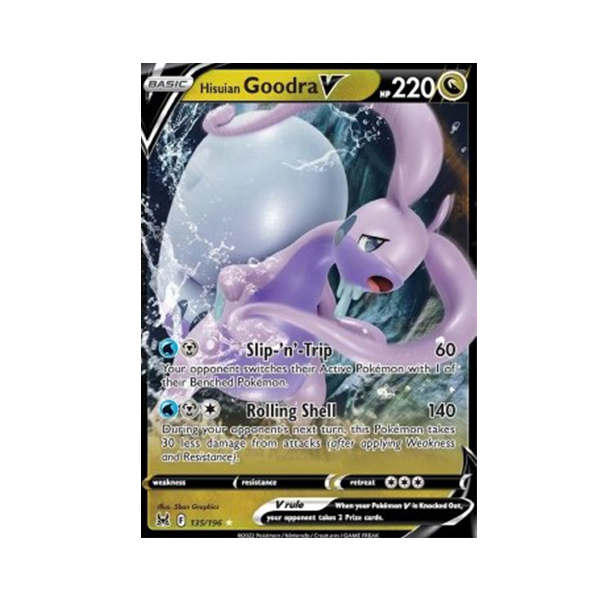 Pokemon TCG: karta Hisuian Goodra V (LOR 135)